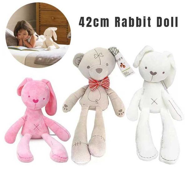 42CM Cute Rabbit Bear Doll Baby Soft Plush Toys For Children Appease Sleeping Stuffed Plush Animal Baby Toys For Infants GiftM240801