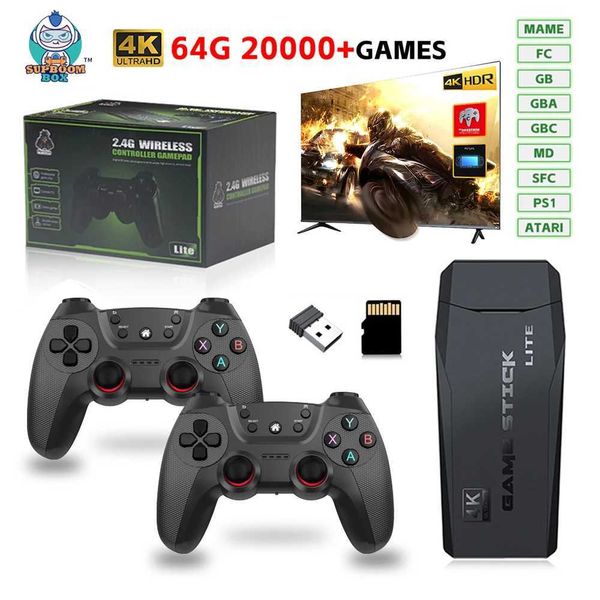 Upgrade M8 Video Game Console or Only 2 x 2.4G Wireless Controller Lite 4K TV Game Stick Retro Handheld Game Player For PS1 Z241230