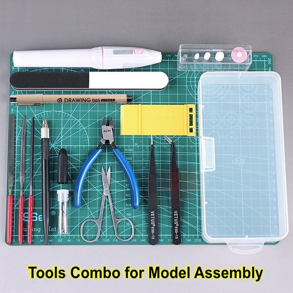 Mode Accessories Model Building Tools Combo For Gundam Tools Military Hobby Model DIY Accessories Grinding Cutting Polishing Tools Set 23080