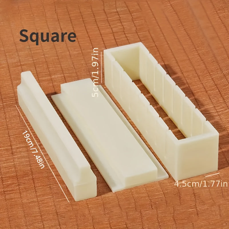 TEMU 3pcs Sushi Mold Kits, Diy Sushi Maker, Seaweed Rice Wrapping Mold, Maker Rice Mold, Rice Roll Materials, Bento Accessories, Home Kitchen Tools