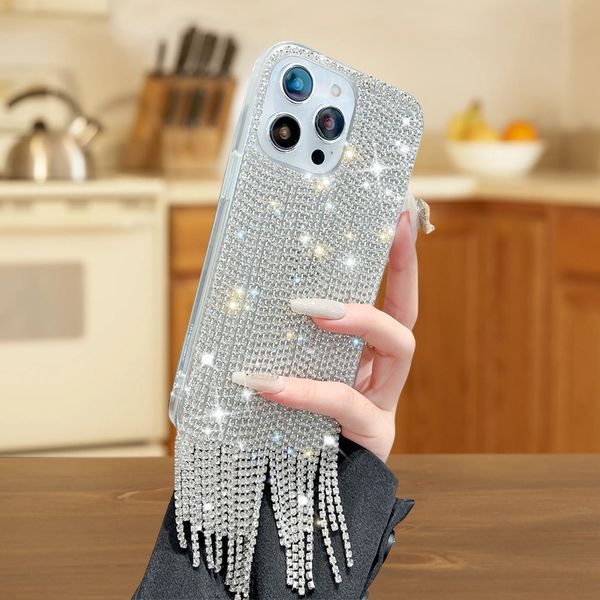 Bling Glitter Phone Cases Designer iPhone Case For iPhone 16 Pro Max 15 14 Pro Max 13 12 11 Phonecase Sparkling Rhinestone Diamond Jewelled