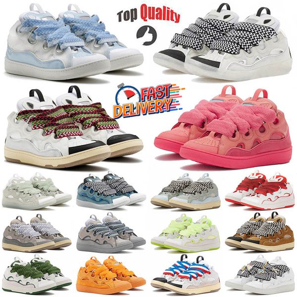 sports sneakers luxury white curb running shoes mens designer leather breathable brand flat bottoms vintage women calfskin stripe trainers o