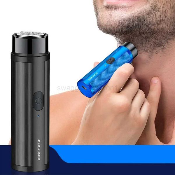 Mini Electric Shaver For Men Portable Electric Razor Beard Knife USB Charging Mens Shavers Face Body Razor Shaving MachineB240709