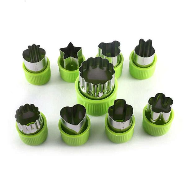 Shape Cutter Vegetables Plastic Star Heart Handle Portable Cook Tools Stainless Steel Cake Cookie Biscuit Fruit Cutting Mold Kitchen Gadgets