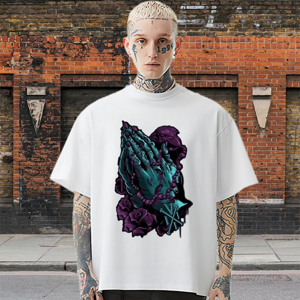 5A Mens T Shirts Street Breathable Short Sleeve Men Tshirts Customized Black White Tops