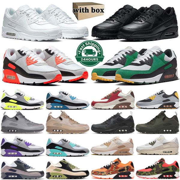 With box designer shoes running shoes men women Leather Triple Black White Mesh Green Blue Grey Red Purple mens outdoor trainers sneaker szi