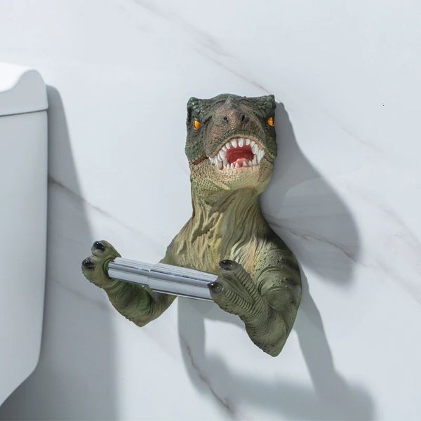 Toilet Paper Holders Creative Dinosaur Toilet Paper Rack Bathroom Storage Rack Toilet Paper Towel Holders Rack Roll Barrel Punching Tissue R