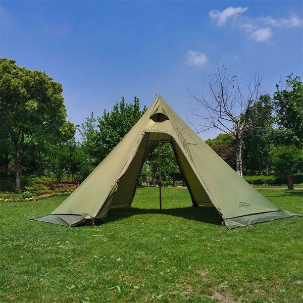 10.5 x 5.2 Cam Tent with Stove Jack Outdoor Teepee Tent for Family Cam packing HikingXJ241217