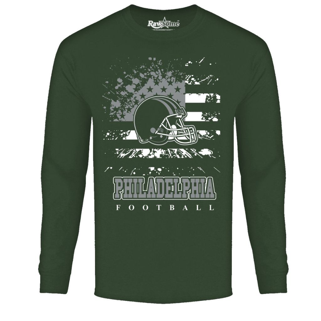 Men's Star-Spangled Football Long-Sleeve Shirts - Small - Philadelphia