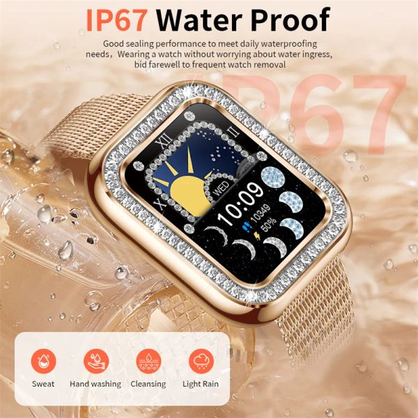 LIGE 2023 New Women Smart Watch Health Tracker Blood Oxygen Sports Life Waterproof Bluetooth Call Lady Full Touch Smartwatch iOS