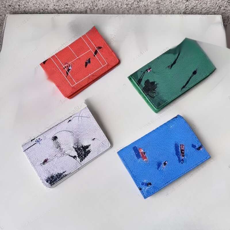 Top Quality Multiple Wallet POCKET ORGANIZER leather card holders men wallets purse flower letters credit short money clutch bags Sports Scene Pocke