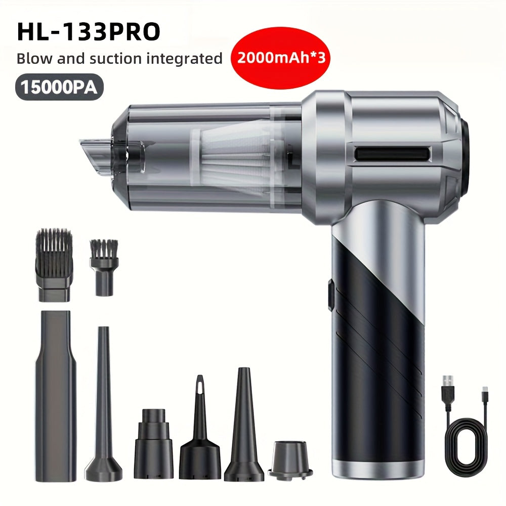 TEMU Cordless Handheld Vacuum Cleaner, Blow And Suction , Rechargeable, Portable, Brushless Motor Large For Home, Car, Desktop Cleaning, Computer,