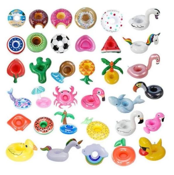 Holder Floating Cup Swim Ring Water Toys Party Beverage Boats Baby Pool Iatable Drink Holders Bar Beach Coasters FY4895 s