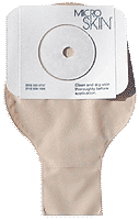 9" 1Pc Drainable Pouch w- Microskin Barrier, Thick Washer, Opaque, 1 3-8"