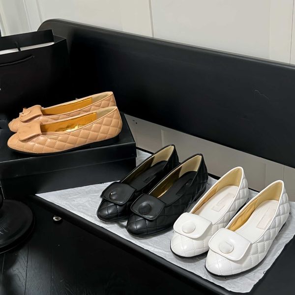 Dress Shoes 2025 Autumn New French Leather Comfortable Single Shoe Round Head Shallow Mouth One Step Sheepskin Single Shoe for Women J241123