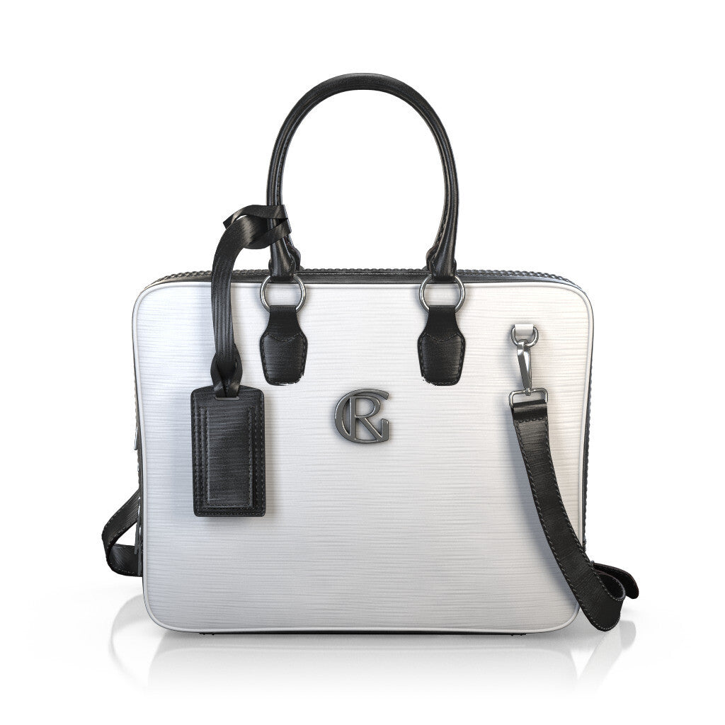 Laptoptasche für Herren aus Geprägtes Leder Schwarz - Selbst gestalten - GIROTTI 50018