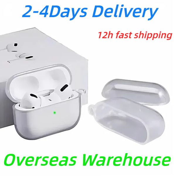 USA Stock For Apple Airpods Pro 2 3 4 Generation airpod 4 pro s Headphone Accessories Solid TPU Silicone Protective Earphone Cover Wireless