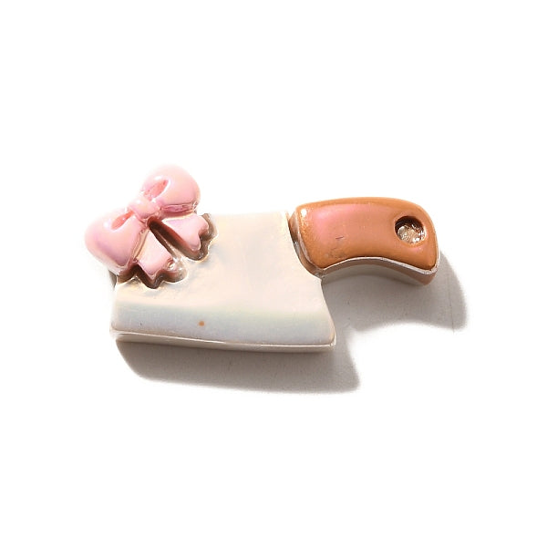 Cabochons en résine opaques à thème nœud papillon avec placage UV électrolytique