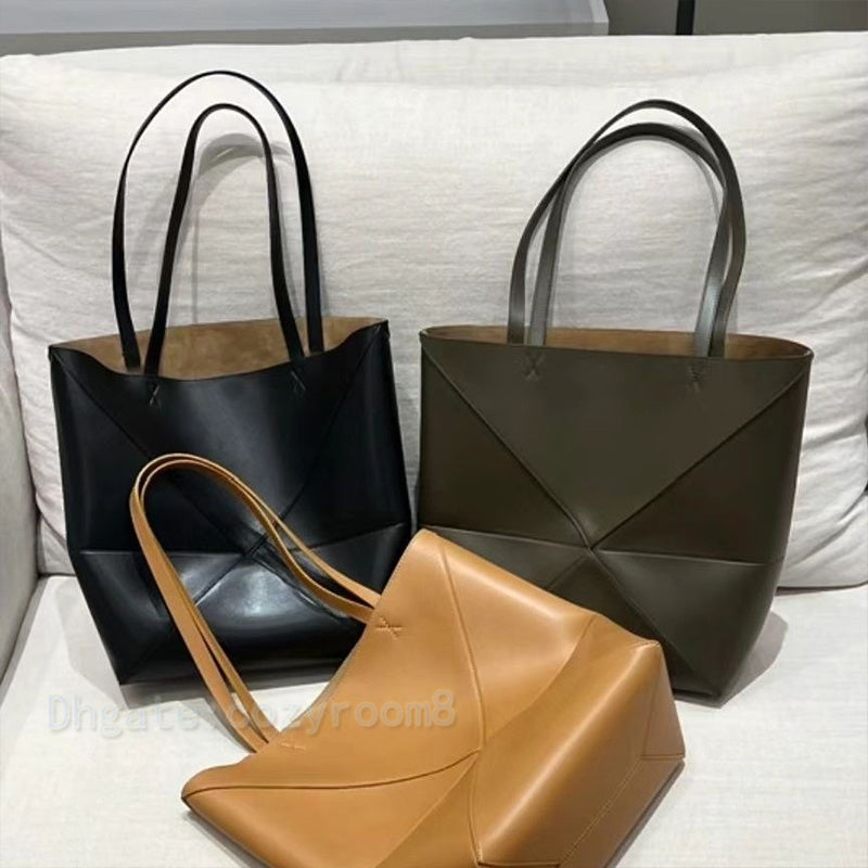 New puzzle 7A Luxury designer Bag women storage bags tote fashion hot selling geometric style men mini shoulder totes bag foldable mirrored calfskin