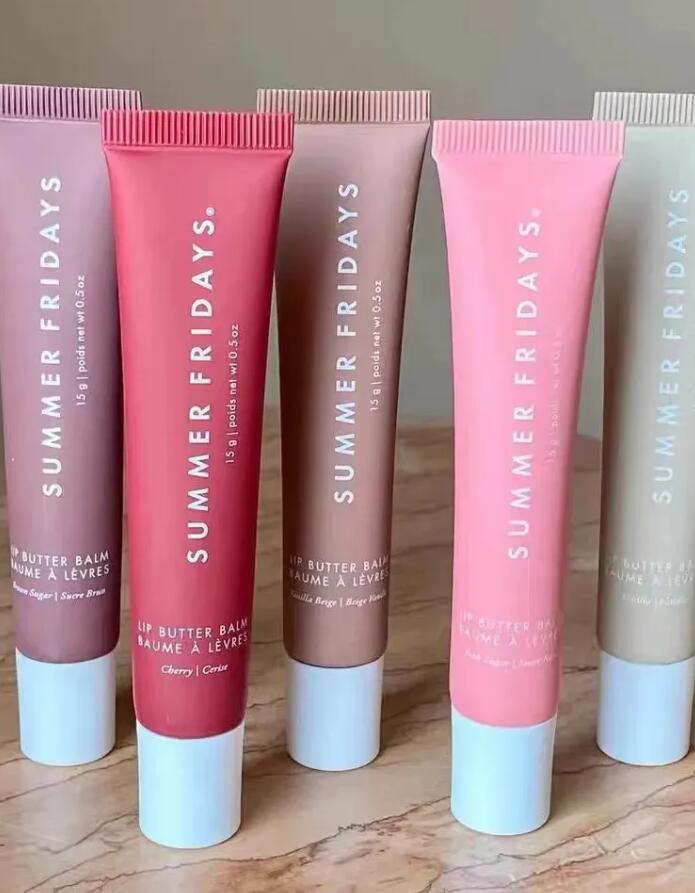 Summer Fridays New Lip Butter Balm for Smooth and Soft Lips 15g pink Sugar vanilla beige brown sugar vanilla sweet mint cherry iced coffee free ship