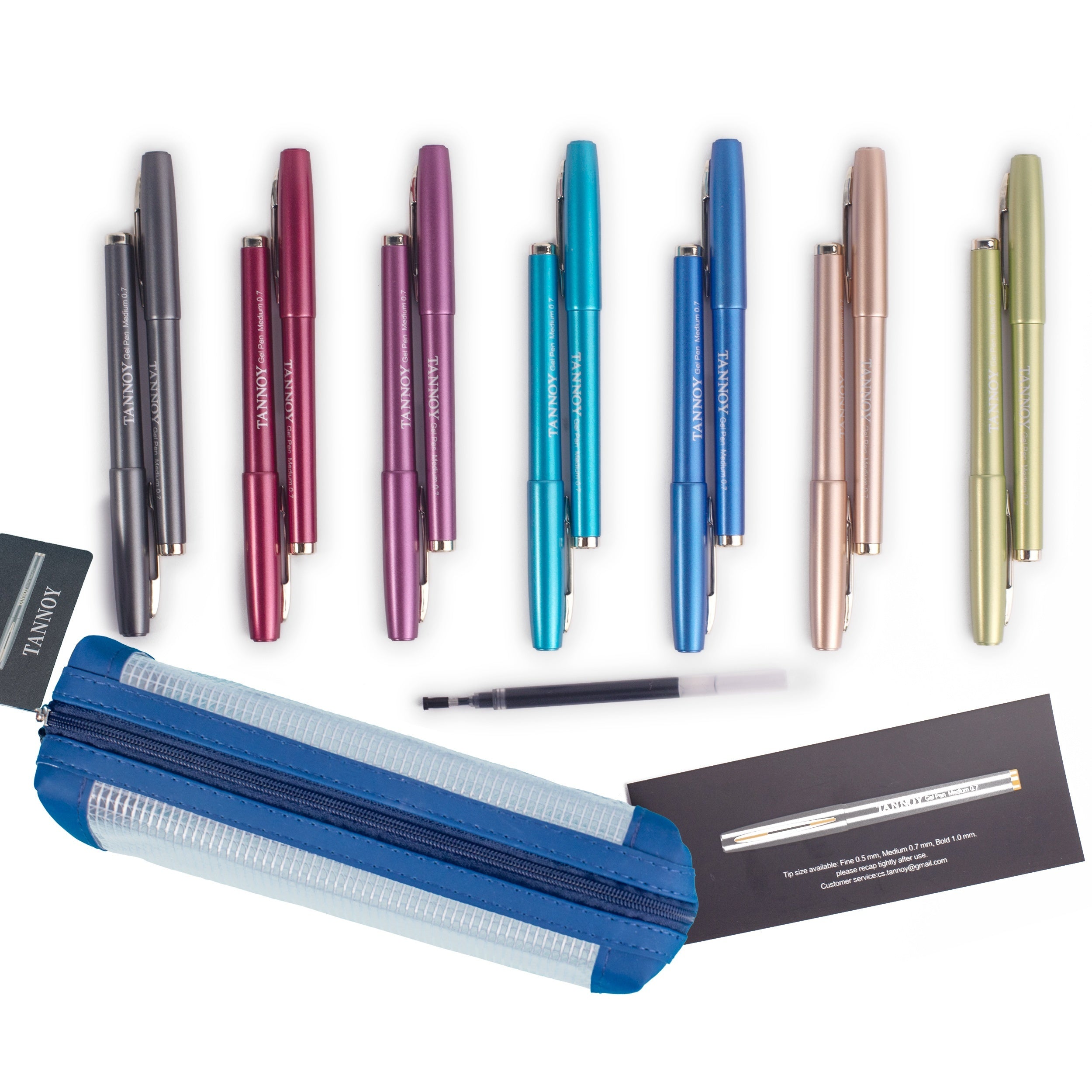 TEMU Gel Pen Set - 14pcs Pens And 14pcs Refills, 0.7mm Fine Point, Quality, Non-toxic, Quick-drying Ink, Ideal For Office, School, And , Includes