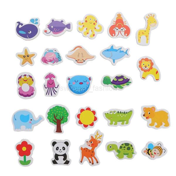 48 Pcs Animal Fridge Magnet Cartoon Magnetic Educational Toys Refrigerator Magnets Ornament Sticker Baby Learning For kidsXJ240809