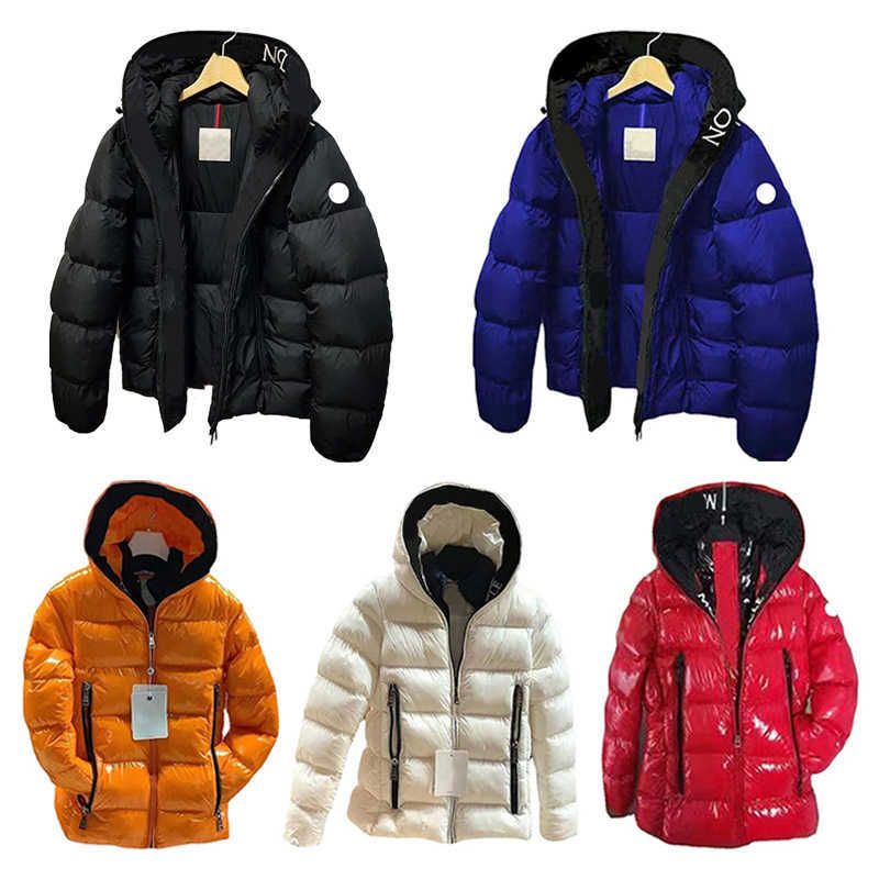 Monclair Mens hooded Down Jackets Luxury Embroidered armband Womens Winter Outerwear Coats Hat with letters printed ribbon Size NFC scan