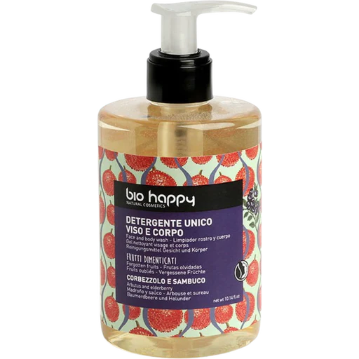 Bio happy Forgotten Fruits Einzigartiges Waschmittel Erdbeerbaum Holunder 300 ml