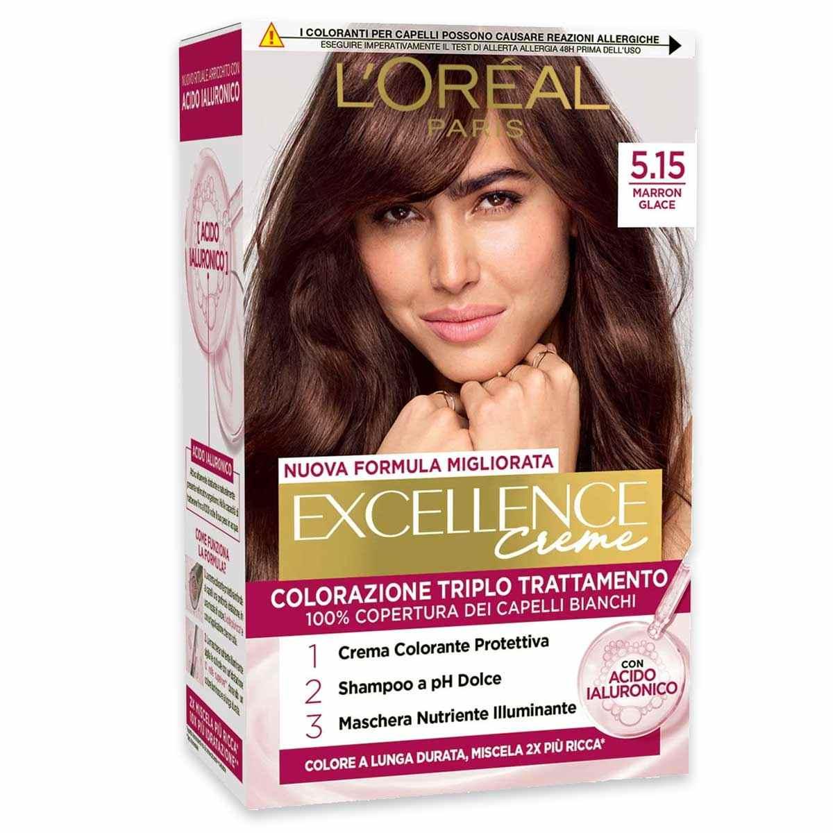 L'Oreal Excellence Triple Treatment Color Nr. 5.15 Brown Glace