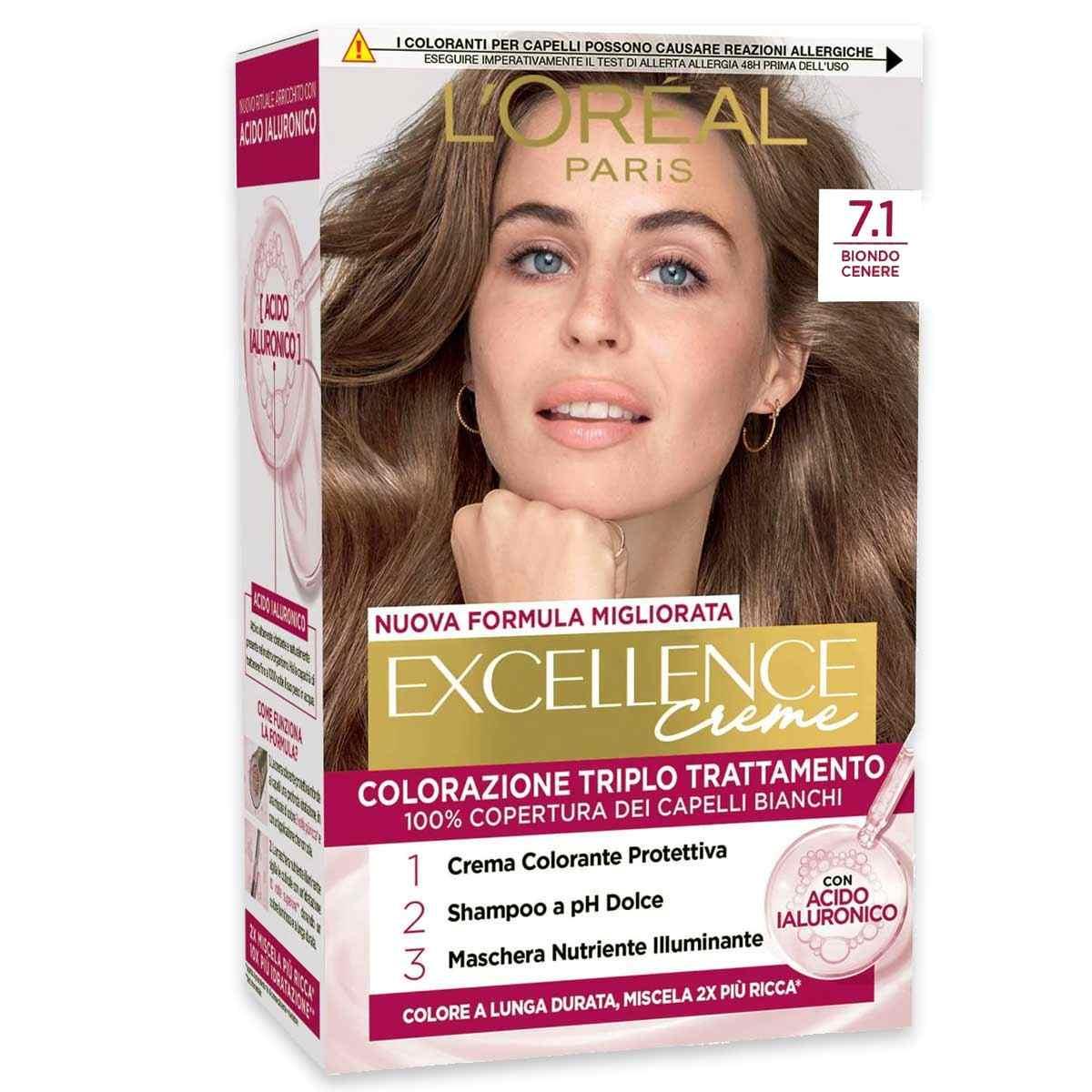 L'Oréal Excellence Triple Treatment Farve nr. 7.1 Askeblond
