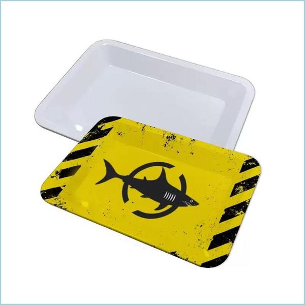 Party Favor Sublimation Rolling Tray Plates Restaurant Blank Plain Smoking Accessories Custom Metal Medium Small Mini Size Dinner Pl Dhl4Z