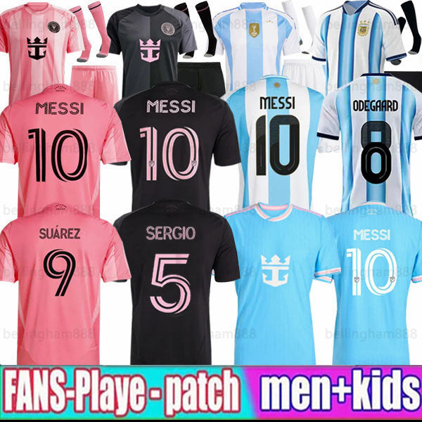 25 26 ArgentinaS soccer Jerseys MESSIS GARNACHO DE PAUL National Team MARTINEZ KUN AGUERO Maradona Football Shirts 2025 2026 Miamis Martinez FC Wome