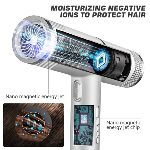 Professional Hair Dryer Hot Cold Wind Air Ionic Hair Brush Straightener Woman Hair Styling Heair Blower Electric Blow Drier