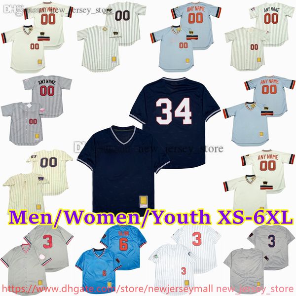 Custom XS-6XL Movie Throwback Baseball Jersey 34 KIRBY PUCKETT 3 HARMON KILLEBREW TONY OLIVA ROD CAREW TORII HUNTER DAN GLADDEN KENT HRBEK J