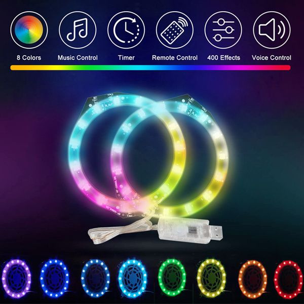 Ps5 Console Decoration Light 8 Colors Dazzle Color Changing Luminescent Atmosphere Lamp DIY Remote Control Gaming Accessories Dropshipping