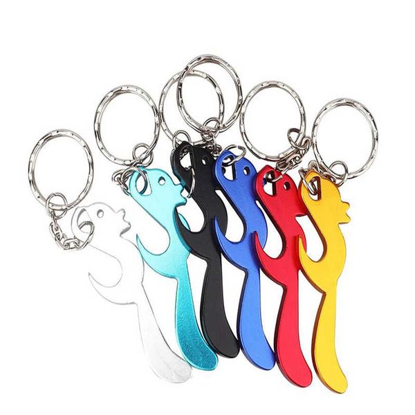 200Pcs-Lot Squirrel Keychain Bottle Opener Beer Opener Tool Key Tag Chain Ring Accessories Wholesale