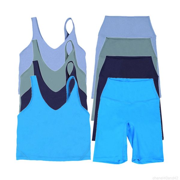 Womens Yoga Sets High-Waisted Stretchy Biker Shorts and Soft Sports Bra Workout Outfits