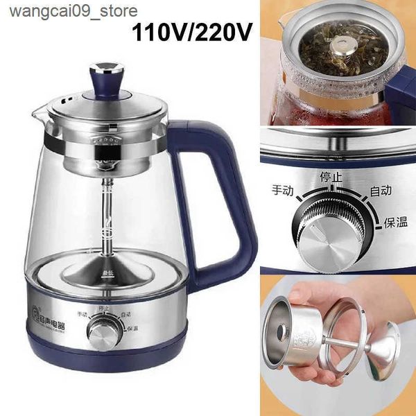 Health Pots 110V 220V Home Tea Maker Black Tea Puer Steaming Teapot Portable Automatic Thermal Keep Warm Steam Boiling Teapot Health Pot 1L