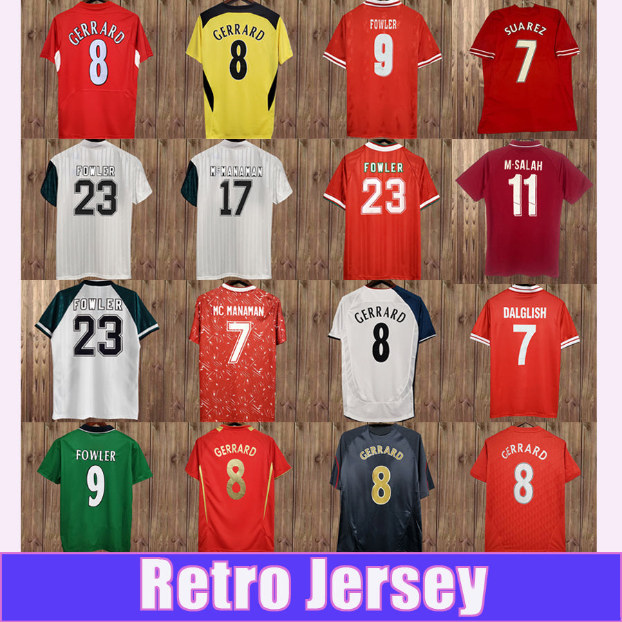 1989 1991 1995 FOWLER GERRARD Retro Mens Soccer Jerseys 2004 2005 TORRES SUAREZ OWEN BARNES KUYT Home Away 3rd Football Shirts Uniforms