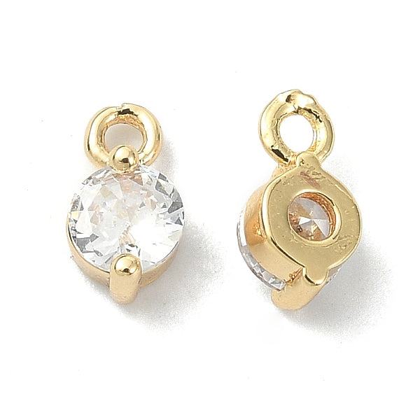 Messing klare Zirkonia Charms