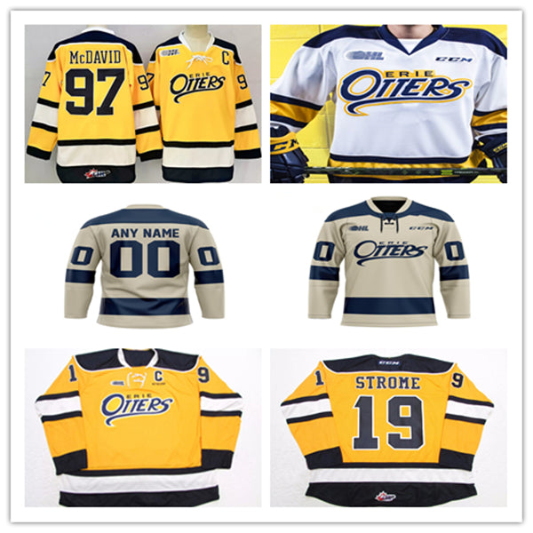 Erie Otters Ice Hockey Jersey Matthew Schaefer Connor McDavid DYLAN STROME Pano Fimis Sam Alfano Malcolm Spence Martin Misiak Dylan Edwards Ty Henry