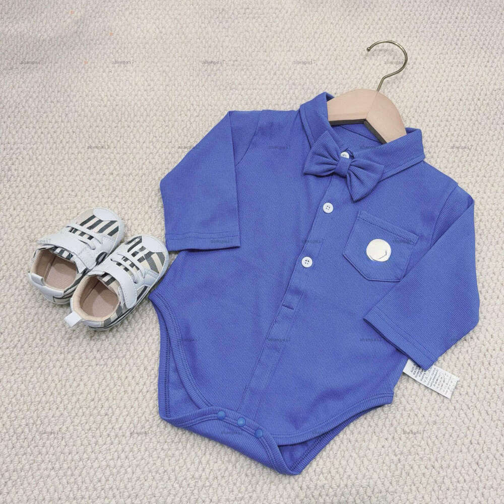Top newborn bodysuit POLO shirt design toddler romper designer Baby clothing Long sleeve infant jumpsuits A132X04N083