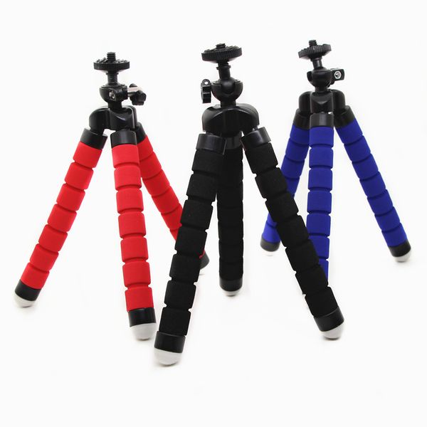 Mini Camera Tripod Portable Flexible Tripod With Phone Clip Standard 1-4 Screw Suitable For Regular Cameras And Adjustable Clip