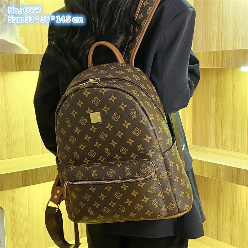 sales ladies shoulder bags 6 colors vertical wear-resistant fashion handbag classic retro printed leisure backpacks street popular contrast leather