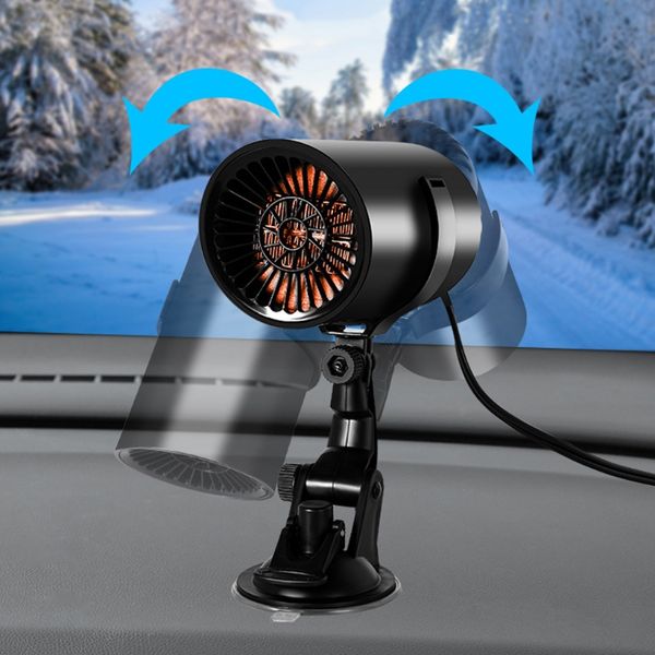 Portable Car Heater Fan Anti-Fog 24V 12V Fan Windshield Defroster Auto Warmer Air Blower Vehicle Demister Heating Dryer