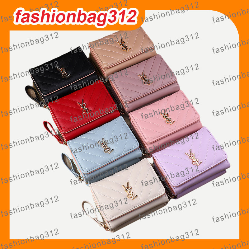 Luxury Wallet designer card holder small wallet Leather Wallet with Coin Pocket Purse Credit Card Zipper wallet Multi-card slot wallet passport hold