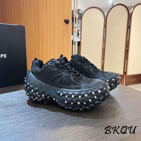 BKQU Father Low Top Couple Tire Shoes To Make Old Women&#039;s 2024 Autumn Increase Thick Sole Leisure Sports Cool