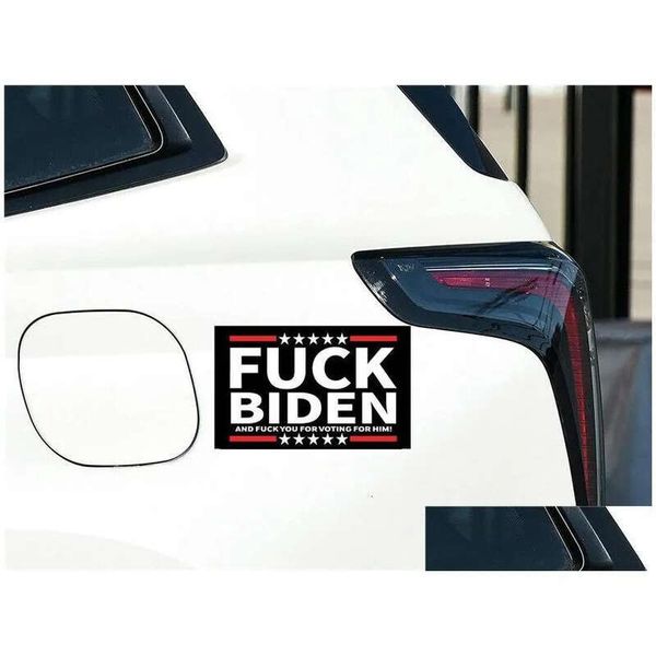 Car Donald Stickers Flags Trump Banner 2024 3.9X5.9 Inch Bumper Sticker Keep Make America Great Decal For Windows House Laptop Styling Dhcio