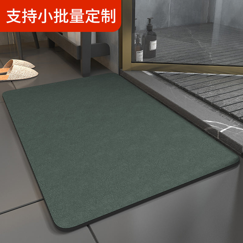 Diatomaceous earth soft cushion, bathroom floor mat, quick drying household absorbent pad, non slip toilet foot mat