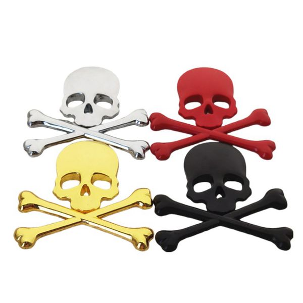 Alloy Skull Car Sticker Emblems Badge Car Accessories Decoration 3D Edition Cars Metal Leaf Board